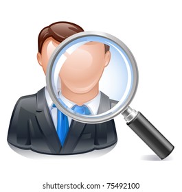 search employee icon for recruitment agency