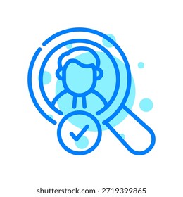 Icono de empleado de Búsqueda en Ilustración vectorial de forma