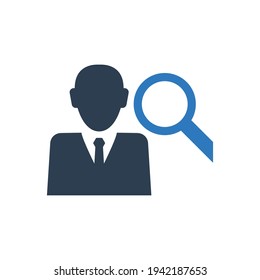 Search employee man icon sign symbol	