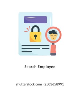 Search Employee Vector Flat Icon Design illustration Symbol on White background EPS 10 File 