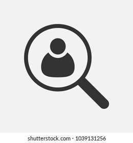 Search for employees and job. Search icon