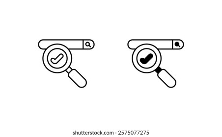 Search Empty icon design with white background stock illustration