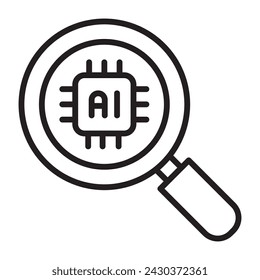 Search engine artificial intelligence icon. vector illustration.