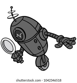 Search Engine Bot Illustration - A vector cartoon illustration of a Search Engine Bot concept.