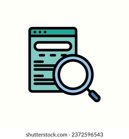 search engine color icon, isolated icon in light background, perfect for website, blog, logo, graphic design, social media, UI, mobile app