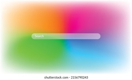 Search Engine with colour mesh background. Internet browsing page concept.