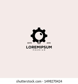 Search Engine Emblem Label logo design vector