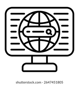 Elemento De Ícone Do Mecanismo De Pesquisa Para Design