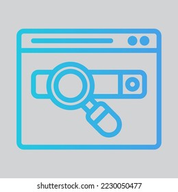 Search engine icon in gradient style about browser, use for website mobile app presentation