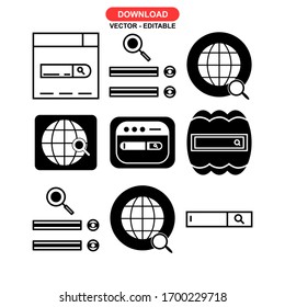 search engine icon or logo isolated sign symbol vector illustration - Collection of high quality black style vector icons
