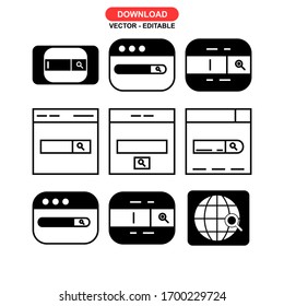 search engine icon or logo isolated sign symbol vector illustration - Collection of high quality black style vector icons
