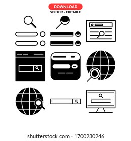 search engine icon or logo isolated sign symbol vector illustration - Collection of high quality black style vector icons
