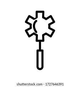 Symbol für Suchmaschinen oder Logo isolierte Symbol-Zeichen-Vektor-Illustration - qualitativ hochwertige Vektor-Symbole mit schwarzem Stil
