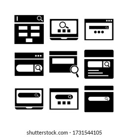 search engine icon or logo isolated sign symbol vector illustration - Collection of high quality black style vector icons
