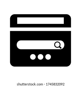 icono del motor de búsqueda o logotipo símbolo de signo aislado ilustración vectorial - iconos vectoriales de estilo negro de alta calidad
