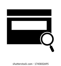 icono del motor de búsqueda o logotipo símbolo de signo aislado ilustración vectorial - iconos vectoriales de estilo negro de alta calidad
