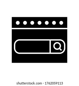 icono del motor de búsqueda o logotipo símbolo de signo aislado ilustración vectorial - iconos vectoriales de estilo negro de alta calidad
