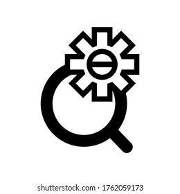 icono del motor de búsqueda o logotipo símbolo de signo aislado ilustración vectorial - iconos vectoriales de estilo negro de alta calidad
