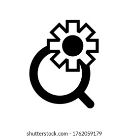 Suchmaschinen-Symbol oder Logo einzeln auf Zeichen, Vektorgrafik - hochwertige Vektorsymbole mit schwarzem Stil
