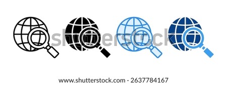 Search Engine Icon Set Multiple Style Collection