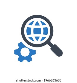 Search engine icon - Simple vector illustration