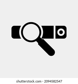 Search engine icon in solid style about marketing and seo, use for website mobile app presentation