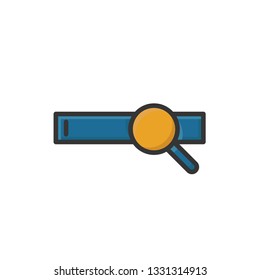 search engine icon vector design filled outline style