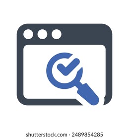 Search Engine Icon, Vector Graphics