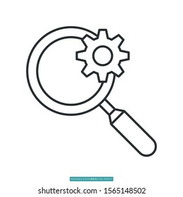 Search engine icon vector illustration logo template for many purpose. Isolated on white background.