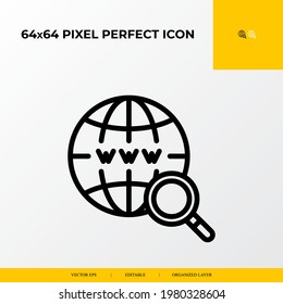 search engine icon. web design and development 64x64 pixel perfect icon