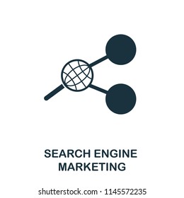 Search Engine Marketing creative icon. Simple element illustration. Search Engine Marketing concept symbol design from online marketing collection. For using in web design, apps, software, print