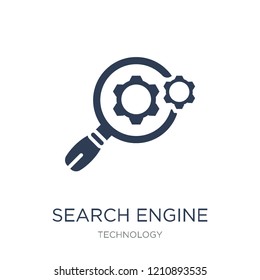 Search engine marketing icon. Trendy flat vector Search engine marketing icon on white background from Technology collection, vector illustration can be use for web and mobile, eps10