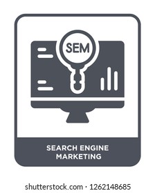 search engine marketing icon vector on white background, search engine marketing trendy filled icons from Technology collection, search engine marketing simple element illustration