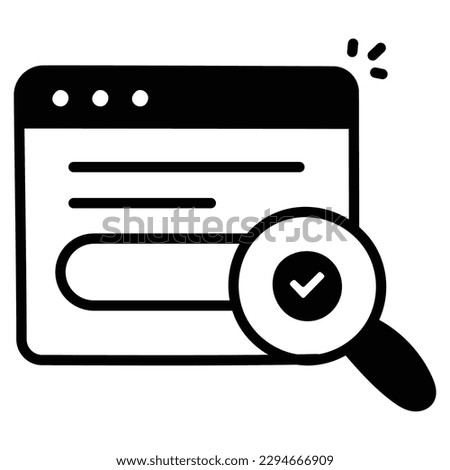 Search engine marketing: Search engine optimization (SEO), Pay-per-click (PPC) advertising, Keyword research, Ad targeting, Ad bidding, vector icon with editable strokes.