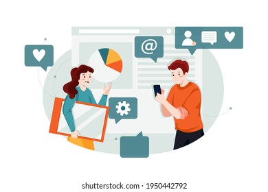 Search Engine Marketing (SEM) Illustration concept. Can use for web banner, infographics, hero images. Flat isometric illustration isolated on white background.