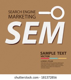 search engine marketing. vector Illustration.
