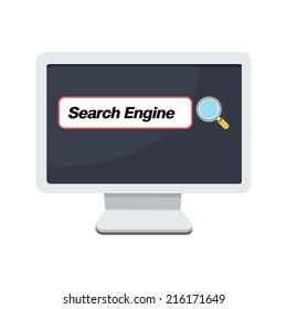 Search engine on computer vector