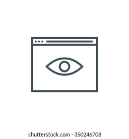 Search engine optimisation monitoring icon suitable for info graphics, websites and print media and  interfaces. Line vector icon.