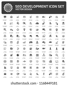 Search engine optimisation vector icon set