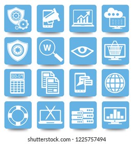 Search engine optimisation vector icon set