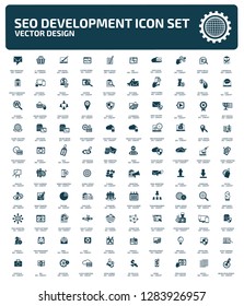 Search engine optimisation vector icon set