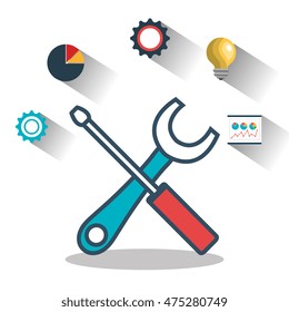 search engine optimitation success business vector illustration design