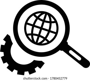 Search Engine Optimization black icon