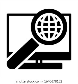 Search Engine Optimization - Browser Glyph Icon