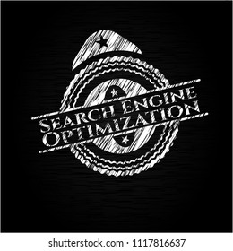 Search Engine Optimization chalk emblem