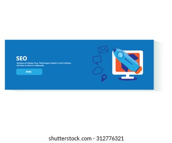 Search engine optimization. Data finding. Content analyzing. seo optimization. SEO concept. web banner