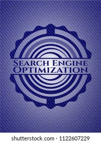 Search Engine Optimization with denim texture