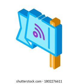 search engine optimization destination flag icon vector. isometric search engine optimization destination flag sign. color isolated symbol illustration