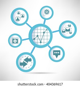 search engine optimization and development, data analytics infographic