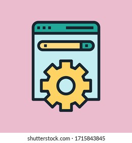 Search Engine Optimization. Digital marketing concept illustration, flat design linear style banner. Usage for e-mail newsletters, headers, blog posts, print and more. Vector